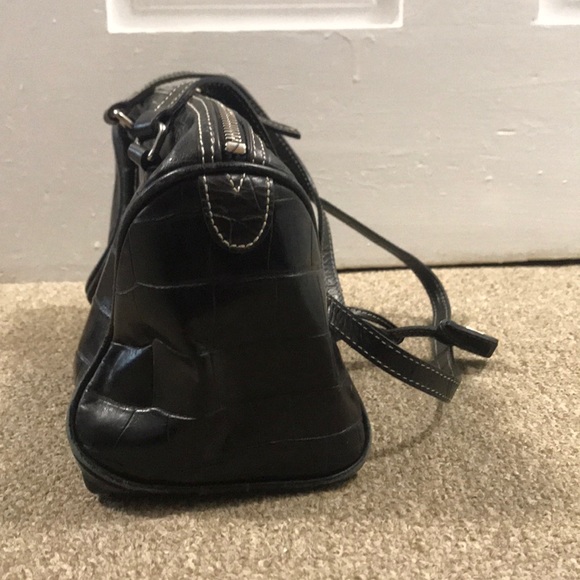 Black leather croc Dooney & Burke puede - Picture 5 of 8